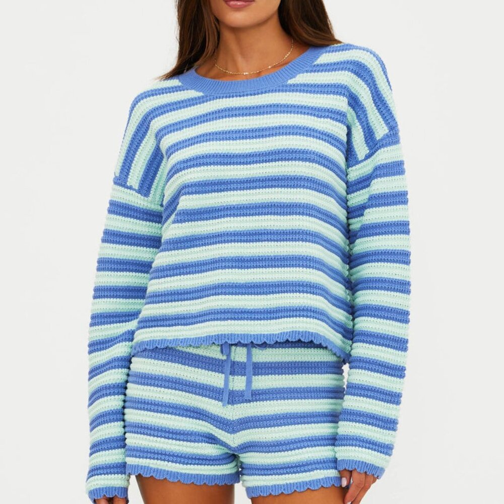 NWT!!! Beach Riot Beach Sweater - Sapphire Sea Stripe